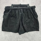 Terra & Sky Black Pullon Ruffle Belted Cotton Linen Pants Shorts Plus 1X 16W 18W