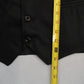 Black 5 Button Welt Pocket Point Waistcoat Formal Preppy Tuxedo Suit Vest L 44R