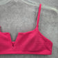 Pink Bikini Top Adjustable Strap Pull On Swimwear Swimsuit Small