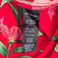 Avon Red Floral Butterfly Print Short Sleeve Top Plus 18W-20W 1X