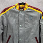 OshKosh B'gosh Gray Stripe Quilt VTG Varsity Track Field Bomber Coat Jacket L 12