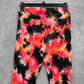 No Boundaries Orange Pink Tie Dye Stretch Skinny Junior Ankle Legging M Medium