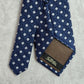 Tasso Elba Blue Gray Diamond Geometric Executive Floral Silk Neck Tie Men's