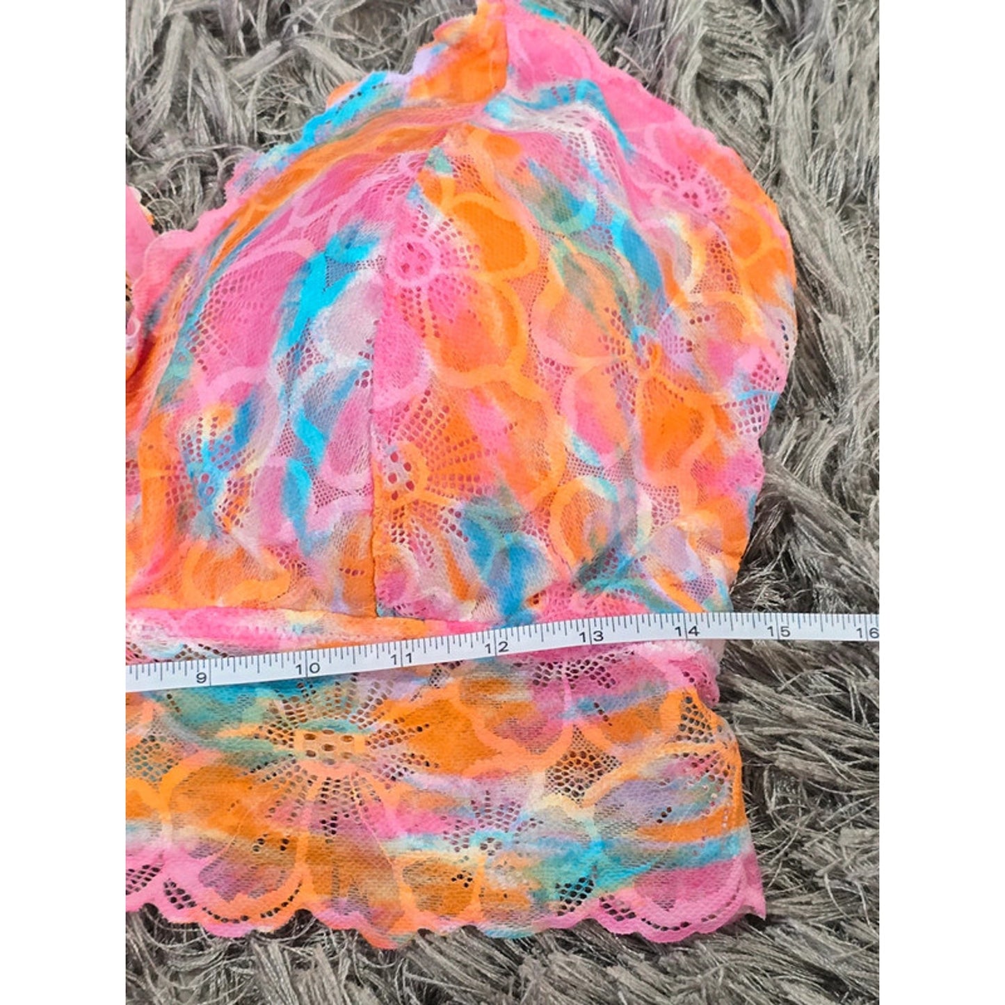 Multicolor Lace Floral Fairy Bralette Plus Size XXXL 3X