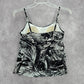 Jamaica Bay Black Ruffle Floral Padded Swimwear Tankini Tank Top Medium M 10