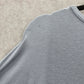 053. Yee Gray Short Sleeve Flare Cutout Casual Top Small