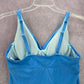 Time and Tru Blue Crisscross Padded Swimwear Tankini Tank Top Medium M 8-10