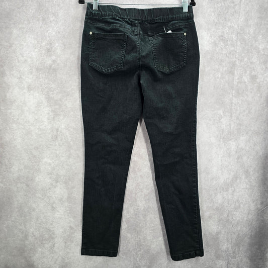 Faded Glory Black Skinny Pullon Jeggings Straight Cotton Stretch M Medium 10