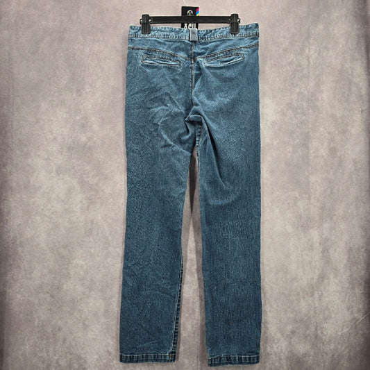 058. Pierre Cardin Blue Straight Tapered Denim Pants Jeans 10