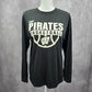 A4 Black Long Sleeve Lady Pirates Basketball Activewear Top Small