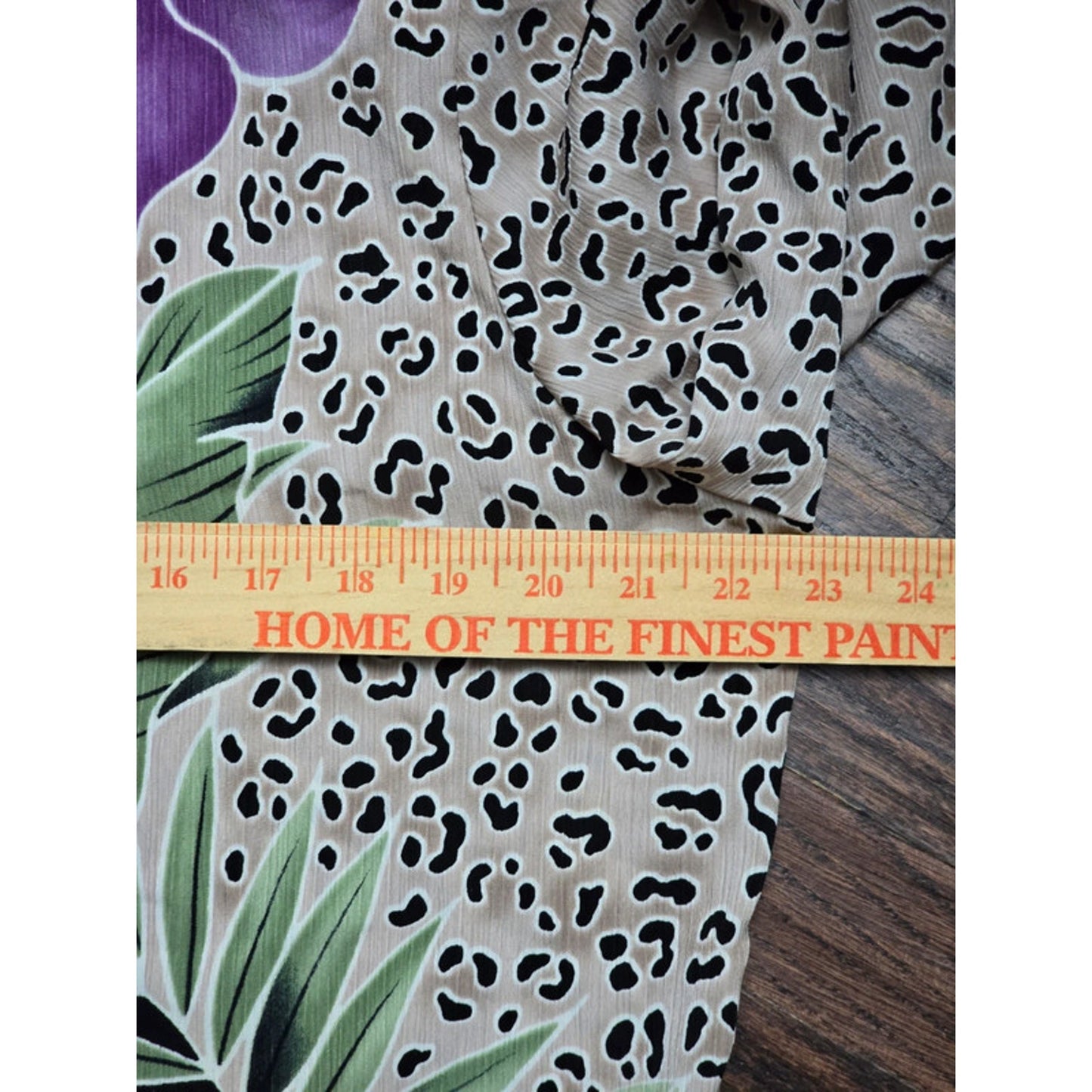 Allison Daley Animal Print Floral Summer Whimsy Petite Button Up Shirt Size 14P