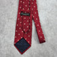 Jos. A. Bank Red Blue Floral Weave Geometric Silk Executive Italy Neck Tie Men's