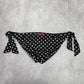 Billabong Black White Polka Dot Tie Bikini Bottom Swimwear Medium