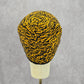 Yellow Black Crochet Knit Bucket Cap Hat Fun Vintage Y2K Funky Beanie