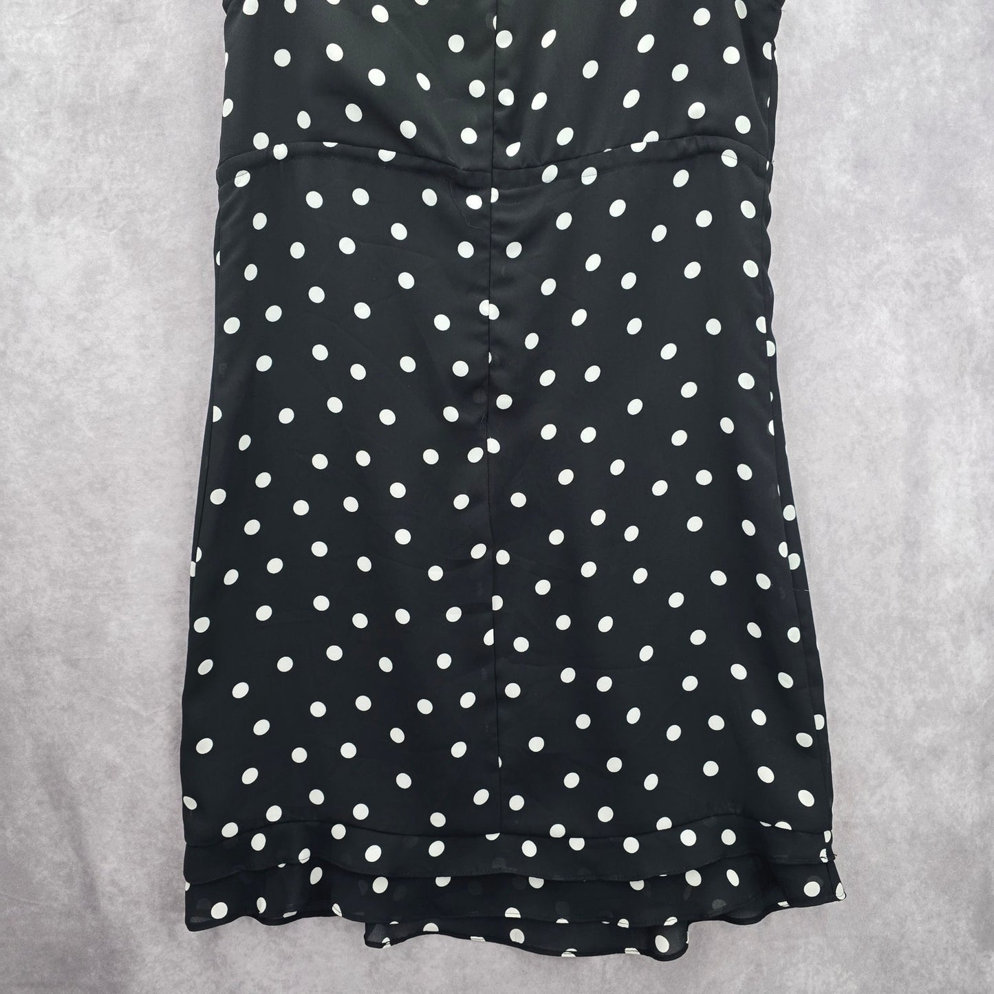 Apostrophe Black White Polka Dot Sleeveless Knee Length Retro Boho Dress 12
