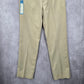 Haggar Tan Performance Microfiber Slacks Dress Pants Plain Straight Fit 32Wx30L