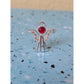 Silver Angel with Red Stone Brooch Pin