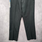 Haggar Black Performance Microfiber Slacks Dress Pant Plain Straight Fit 34Wx30L