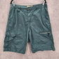 Wrangler Jeans Co Performance Series Green Cargo 5 Pocket Shorts VTG Mens LRG 33