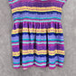 Purple Stripe Smock Halter Padded Swimwear Swimsuit Tankini Tank Top Extra Large