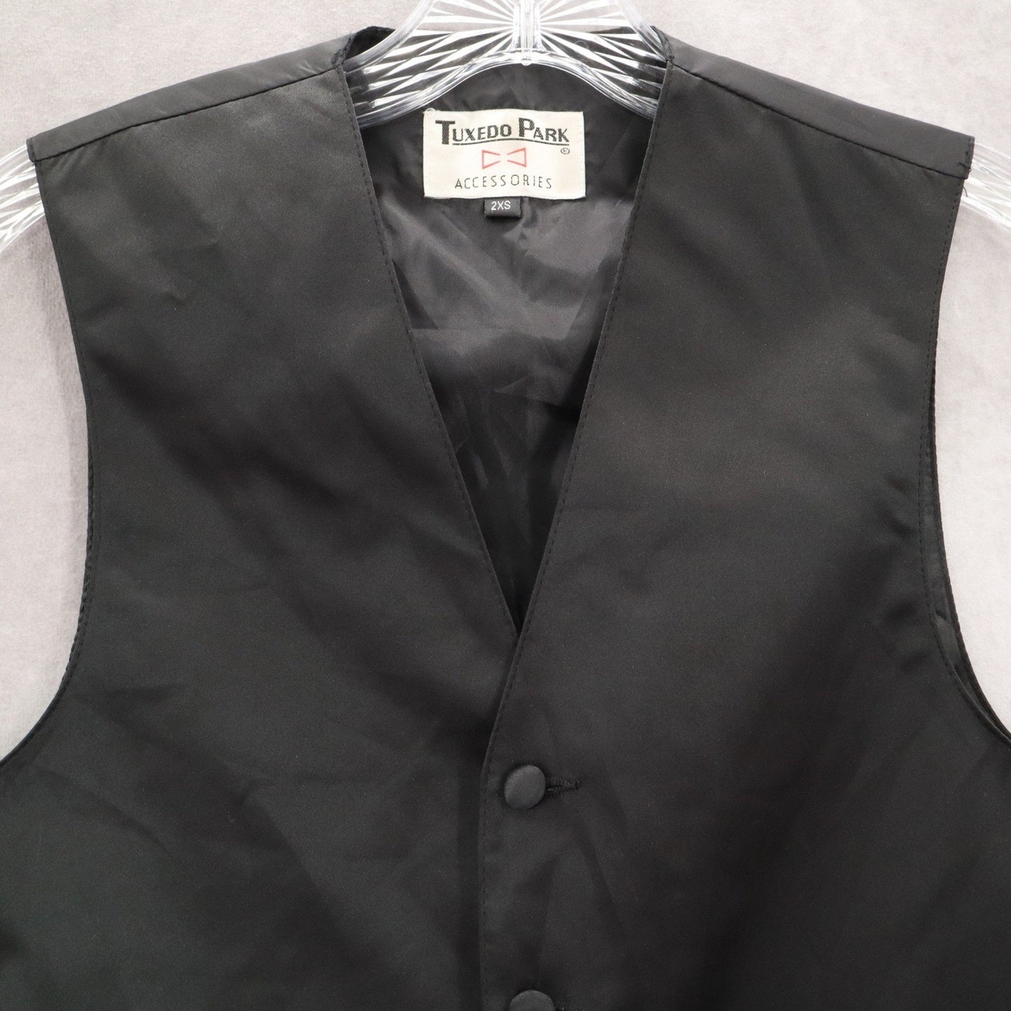 Tuxedo Park Black 5 Point Waistcoat Slim Formal Tuxedo Suit Vest 30R 2XS