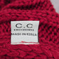 C.C Exclusives Red Crochet Knit Bucket Cap Hat Fun VTG Y2K Funky Beanie
