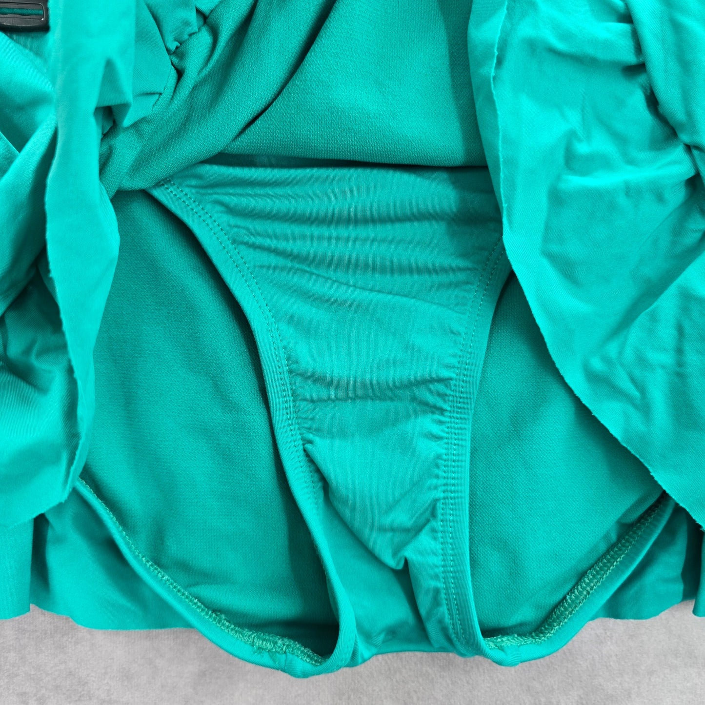 Apt 9 Green Mini Ruffle Stretch Ruched Skort Swimwear Plus 16