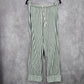 Victoria Secrets Gray White Striped Top Pant Pajama Set Extra Small XS