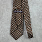 Beau Brummel Brown Diamond Polka Dot Geometric Executive Silk Neck Tie Men's