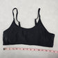 Black Padded Y2K Classic Pull On Swim Sports Bra Beach Bikini Top M Medium