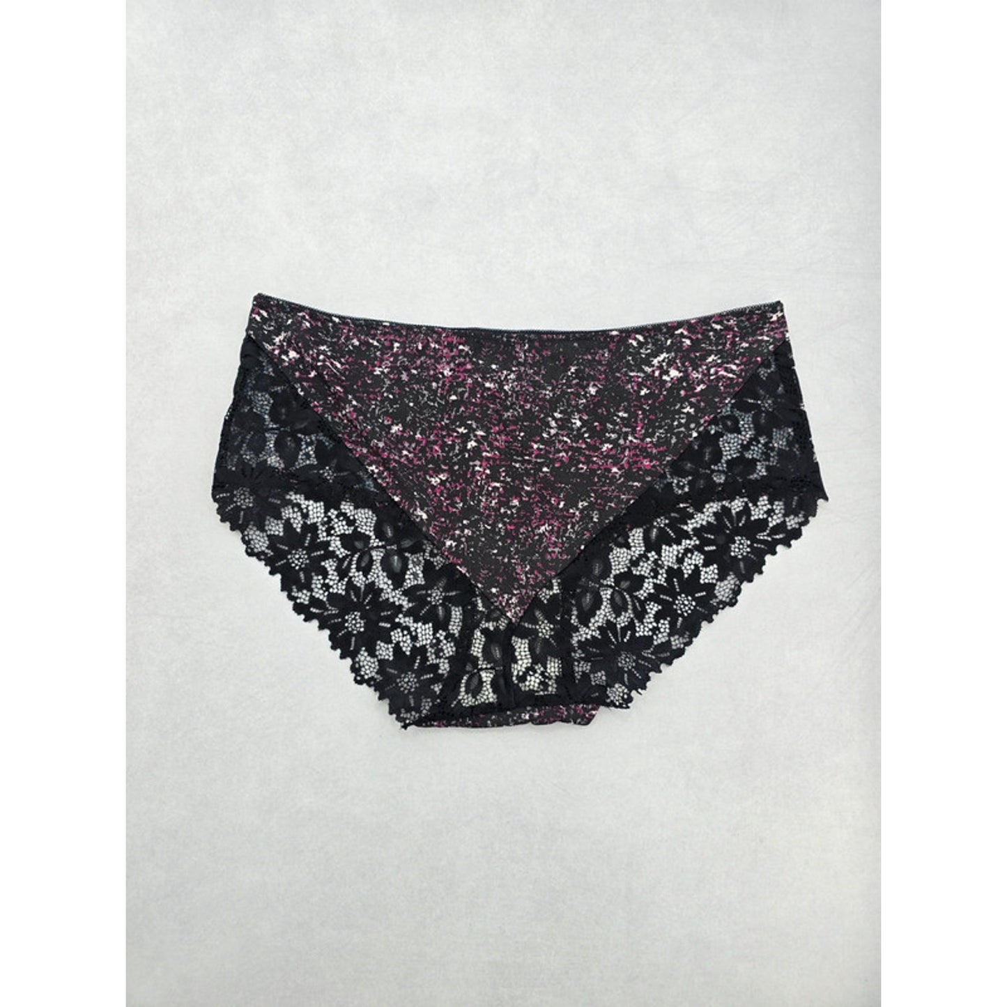 Multicolor Black Lace Whimsygoth Romantic Boudoir Bridal Panty Plus Size 2X