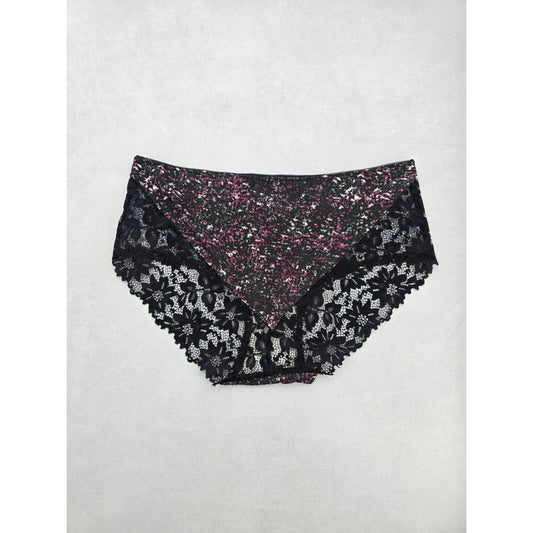 Multicolor Black Lace Whimsygoth Romantic Boudoir Bridal Panty Plus Size 2X