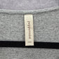 Peppermint Gray Ruched Flare Wide Long Sleeve Y2K Cropped Top Small