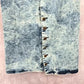 Nicole Premium Jeans Denim Skirt Midi Button Stretch Zipper Slit Y2K Plus 15/16