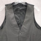 Gray 5 Button 2 Welt Pocket Waistcoat Formal Tuxedo Suit Vest Large 42R