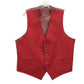 Red 5 Button 2 Welt Pocket Waistcoat Formal Preppy Tuxedo Suit Vest Large 44R