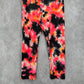 No Boundaries Orange Pink Tie Dye Stretch Skinny Junior Ankle Legging M Medium