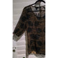 East 5th Black Sheer Whimsy Floral Top Medium