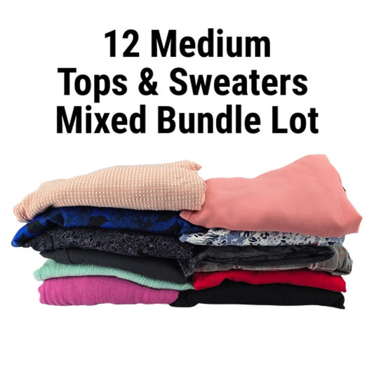 12 Womens Tops Sweaters Random Mixed Lot Bundle of 12 M Medium