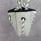 Jimelia White Black Neoprene Rope Small Crossbody With Zipper Pouch