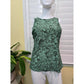 Kona Sol Green Floral Sleeveless Tank Top Medium
