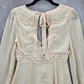 Lush Cream Long Sleeve Flare Ruffle Cutout Tie Cottage Fairy Dress Small