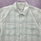 Calvin Klein Green Cotton Mens Button Down Short Sleeve Cotton Plaid Shirt XL