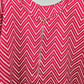Live 4 Truth Red White Chevron Knee Length Zipper Dress Plus 1XL