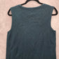 Talbots Green Sleeveless Vest Cotton Modal Preppy Sweater Top M Medium