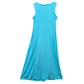 Chadwicks Blue Sleeveless Pleat Flare Midi Long Boho Cotton Dress Large