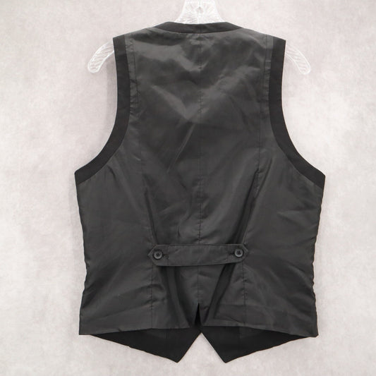 Alfani Black 5 Button Point 4 Welt Pocket Waistcoat Tuxedo Suit Vest Small 38R