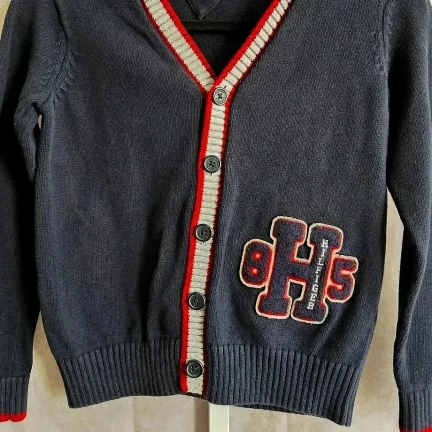 Tommy Hilfiger Blue Button Long Sleeve Sweater Cardigan Medium 8-10