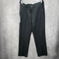 Haggar Black Performance Microfiber Slacks Dress Pant Plain Straight Fit 34Wx30L