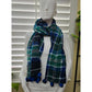 Est 1946 Green Pom Pom Plaid Long 90s Scarf OSFM